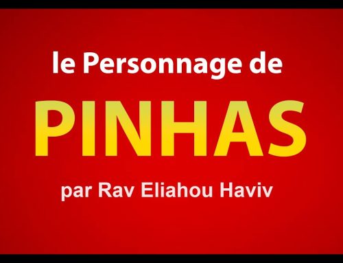 Le personnage de PINHAS dans la Torah – Rav Eliahou Haviv